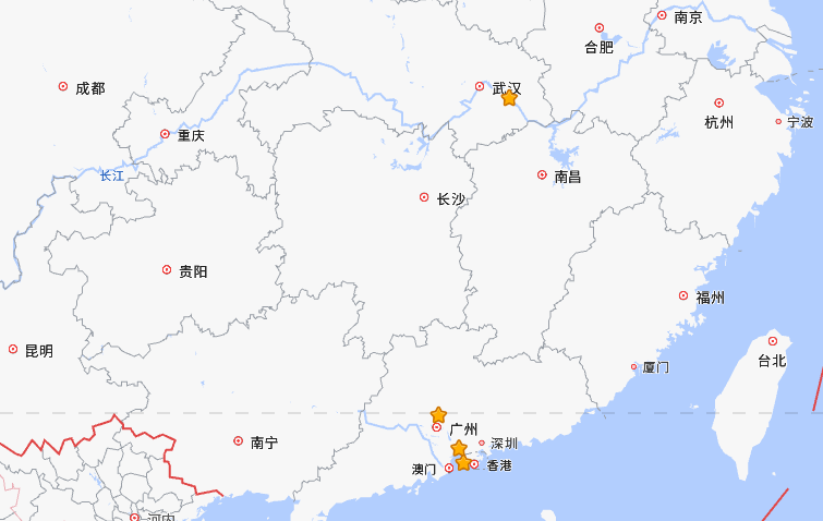 香港枢纽、深圳枢纽、广州枢纽、鄂州枢纽
